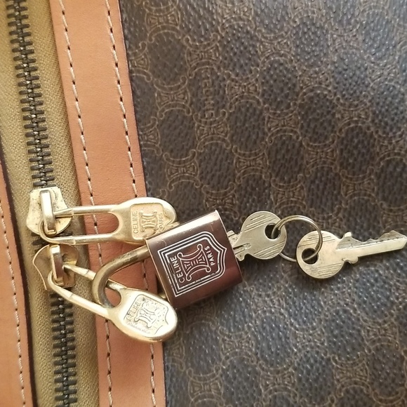 Celine Macadam Boston Travel Bag W/Lock, 2 Keys, W/Authentication Vintage Euc! - Picture 6 of 15
